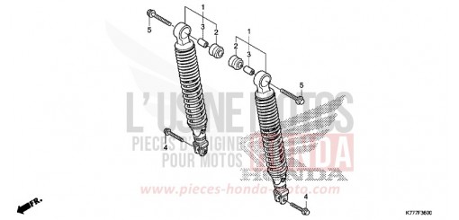 COUSSIN ARRIERE SH125ADK de 2019